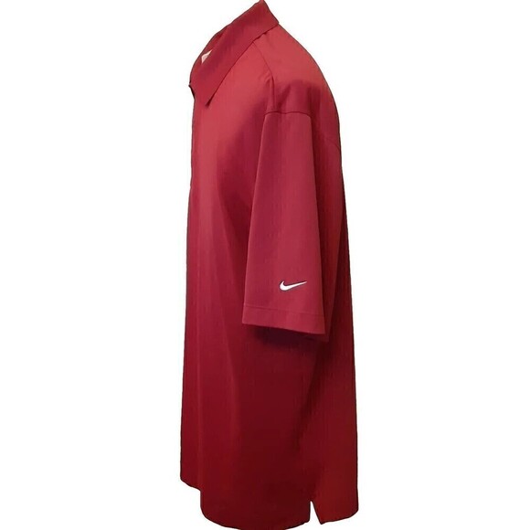 Men's Burgundy Nike Dry Fit Golf Shirt - Size L - Picture 2 of 6